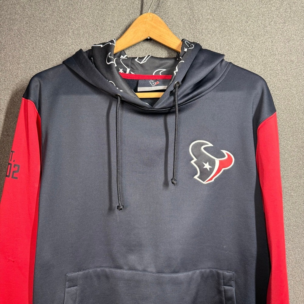 Houston Texans STM Exclusive Hoodie XL Navy Red Pullover NFL Fan Sweatshirt